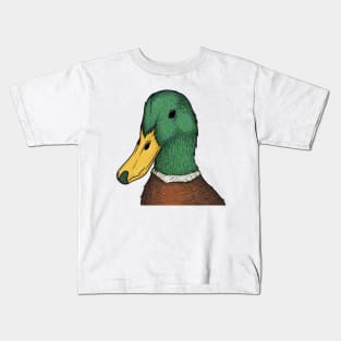 Mallard duck illustration Kids T-Shirt